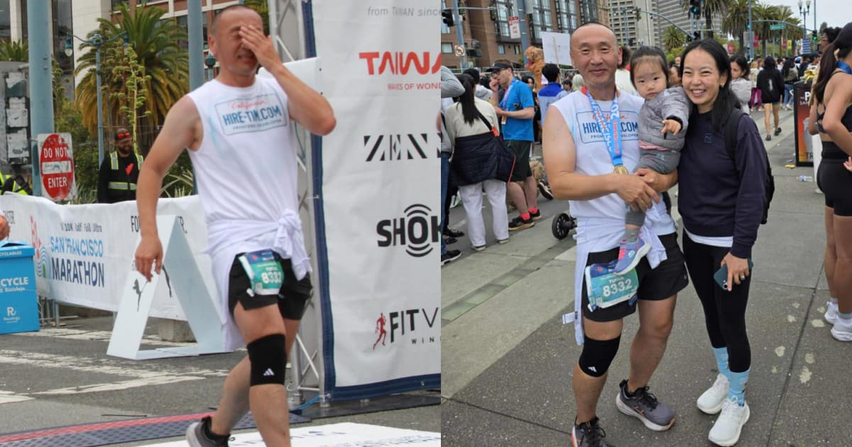 Running through the fog in San Francisco