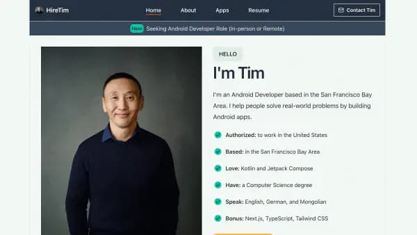 Portfolio Website v3 screenshot