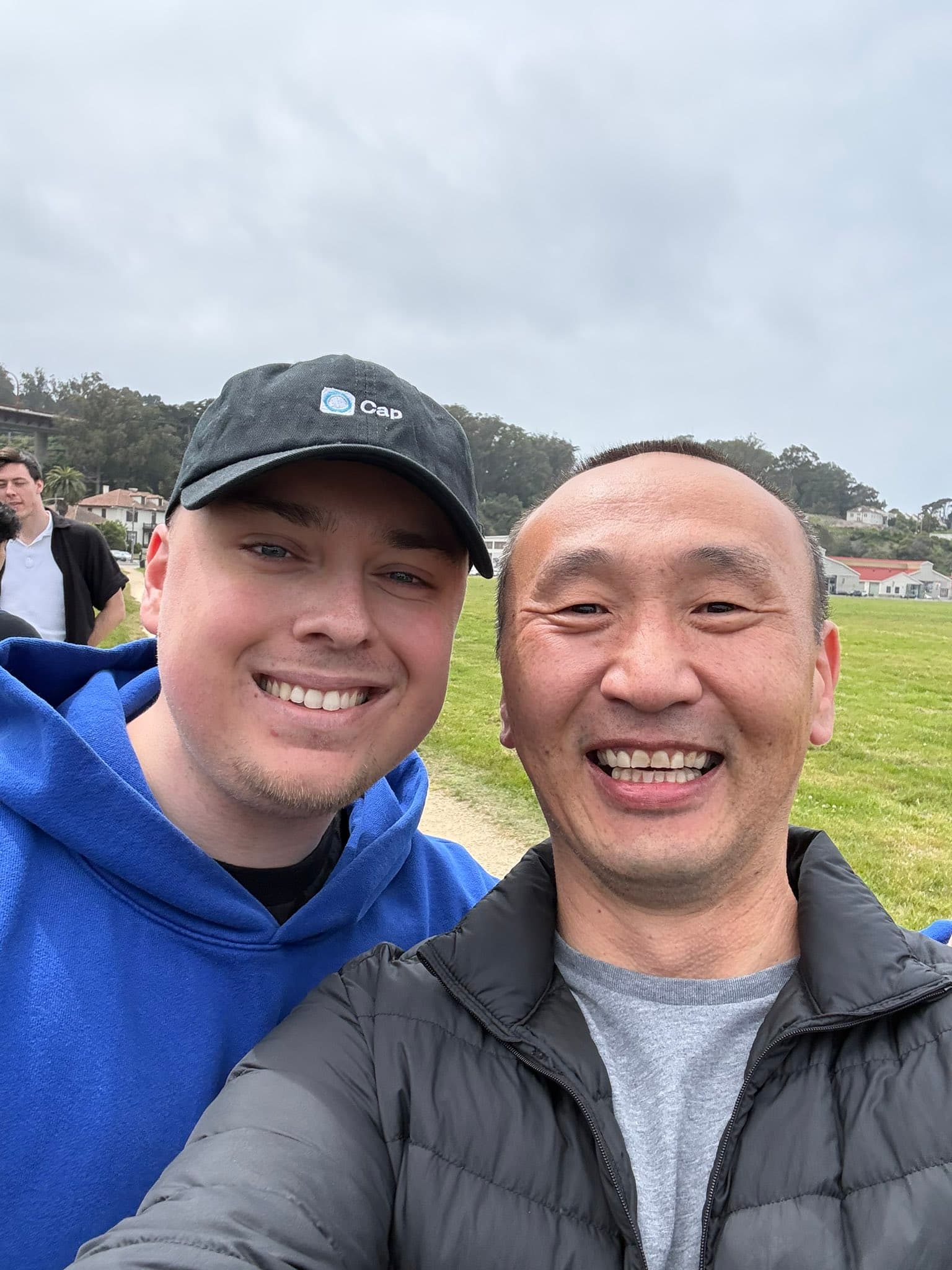 Tim Baz with Richie McIlroy, founder of
Cap