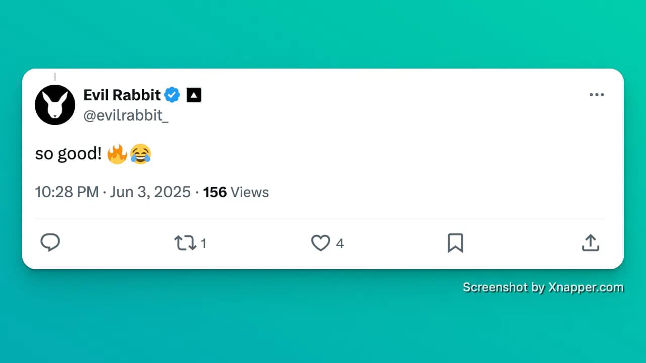 Evil Rabbit from Vercel responding to the
tweet