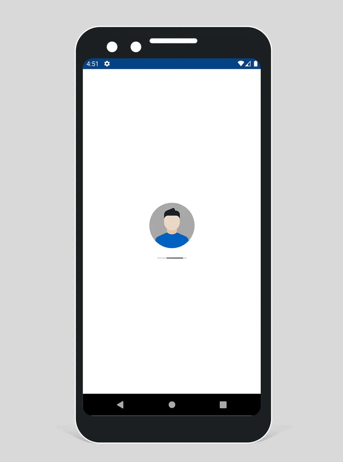 Original Android portfolio app loading screen