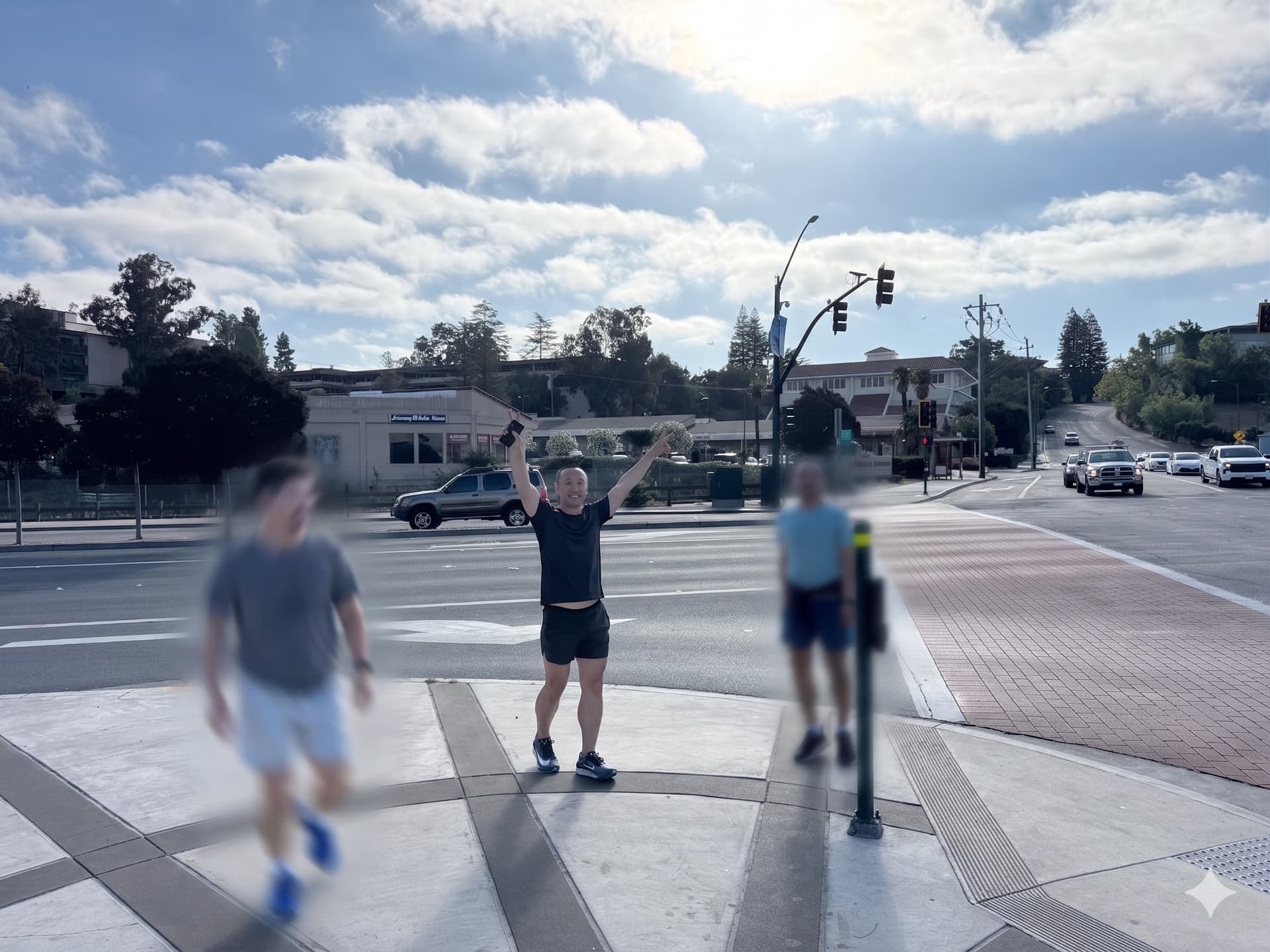 Tim celebrating after a group run in the East Bay
sunshine