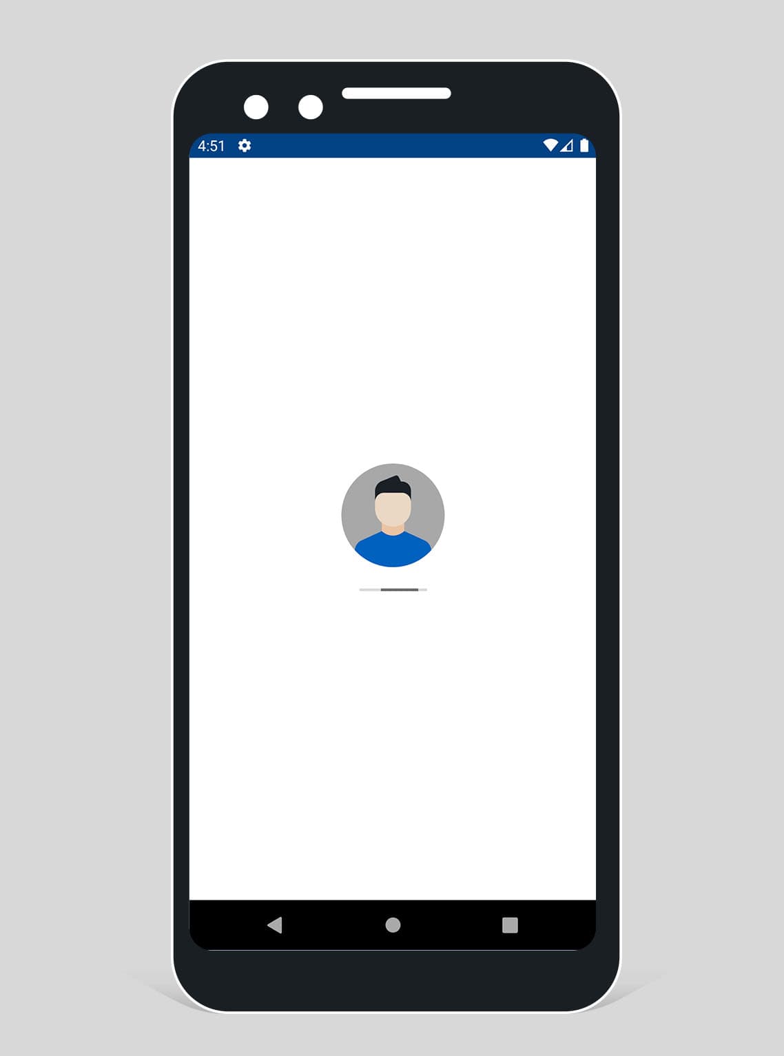 Original Android portfolio app loading screen